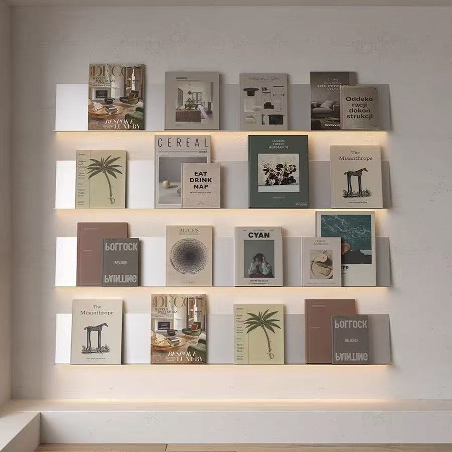 Sustainable Living Eco Friendly - Roestvrijstalen zwevende wandplanken Woonkameropslag Organisatie Displayrek